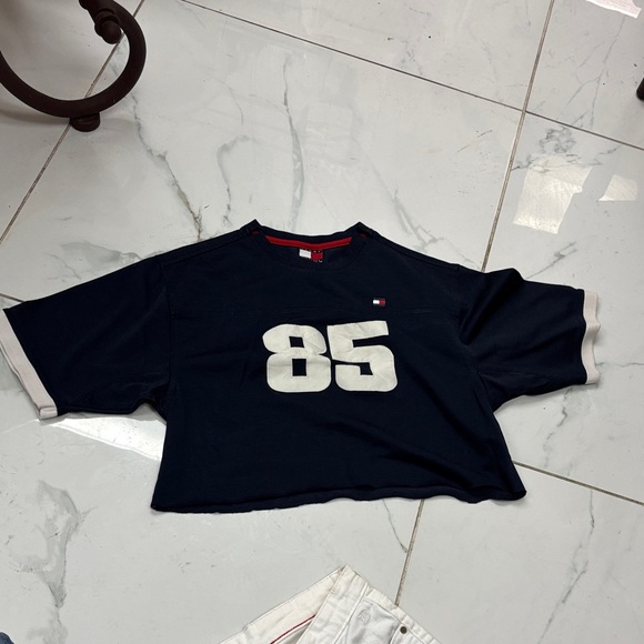 Tommy Hilfiger Navy Crop Top with 85 Graphic - Unisex(young teens) - Picture 1 of 6